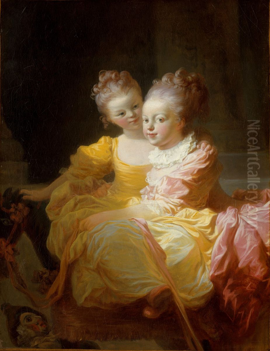 The Two Sisters Oil Painting by Jean-Honore Fragonard