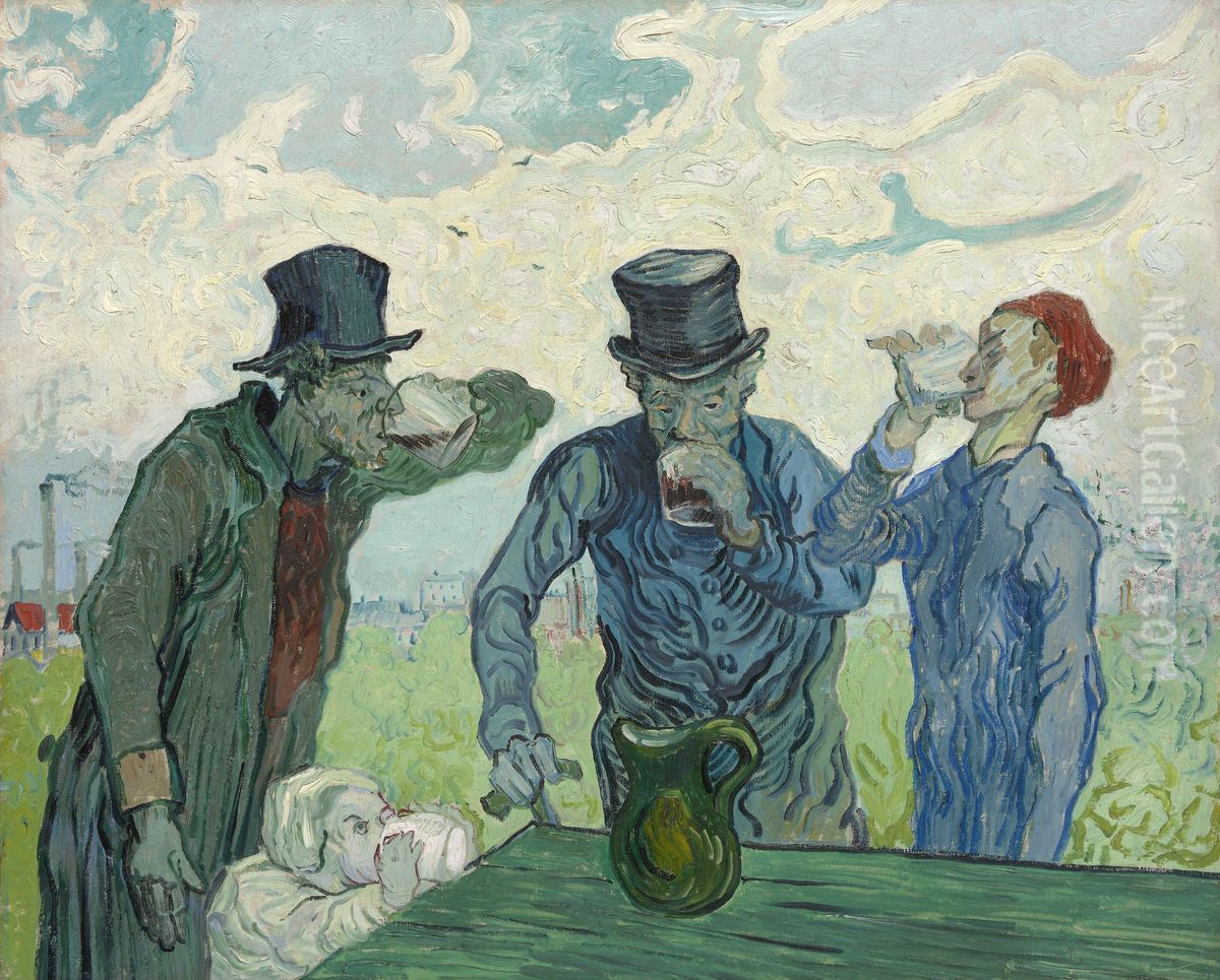 The Drinkers Oil Painting by Vincent Van Gogh