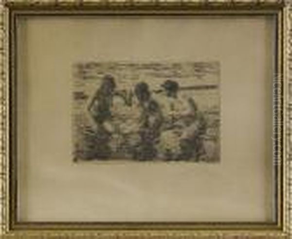 Mot Strommen Oil Painting by Anders Zorn